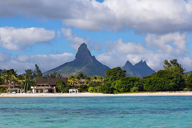 istock Beach of Flic en Flac with Piton de la Petite 543441184