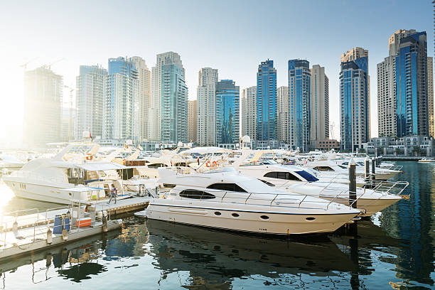 istock Dubai Marina at sunset, United Arab Emirates 543441636