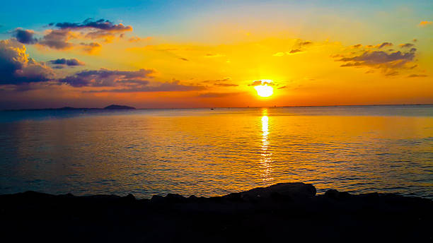 istock Sunset the beach and beautiful sky. 543442962