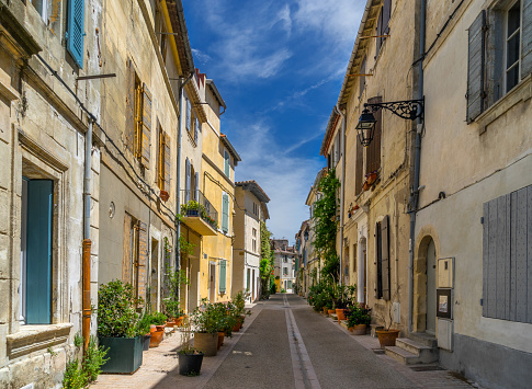 Street in the city of Arles in the Bouches du Rhone