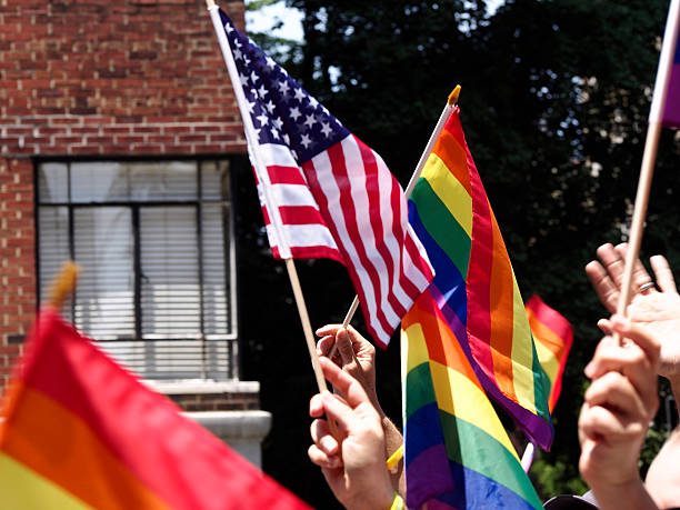Flags in the Gay Pride Parade