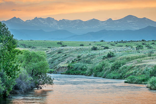 St Vrain Creek and Rocky Mountains