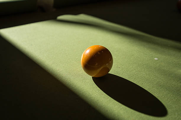 Pool ball on the table stock photo