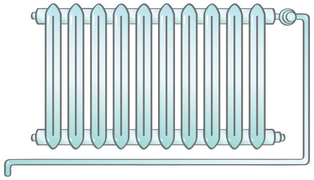 heizung heizkörper - heat exchanger stock-grafiken, -clipart, -cartoons und -symbole