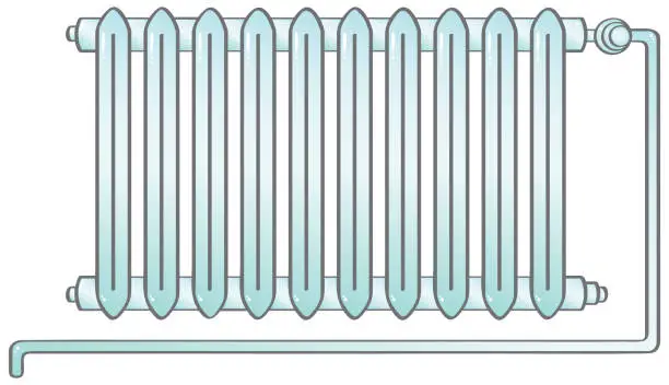 Vector illustration of Heating radiator