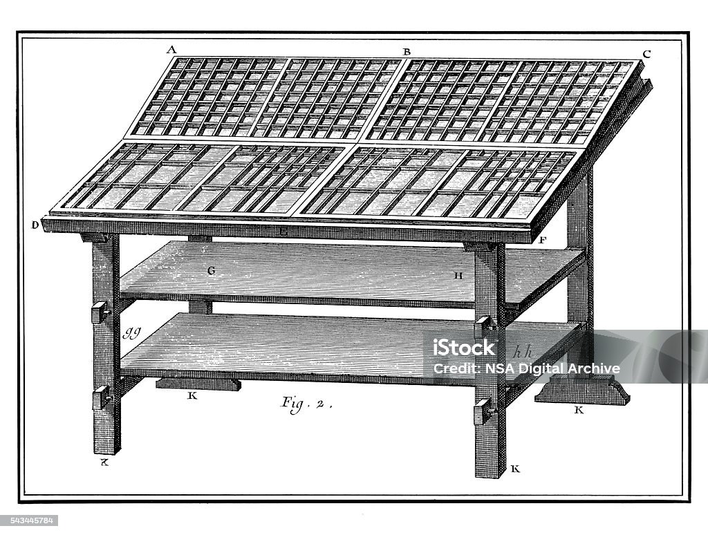 A Typeset Table Example Typeset Table Stock Illustration - Download Image Now - Denis Diderot ...