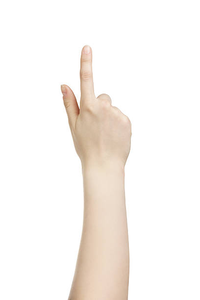 istock young woman hand touch screen gesture isolated 543447498