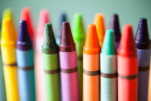 istock Back to school.  Education.  Close-up.  Colorful crayons in a row. 543450862