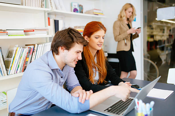 istock Business coworkers consulting in office 543451420