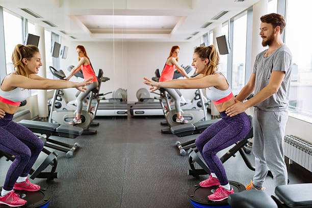 istock Beautiful woman training in gym 543451740