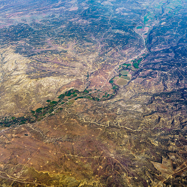 istock Aerial view to New Mexico, around San Juan River. 543453028