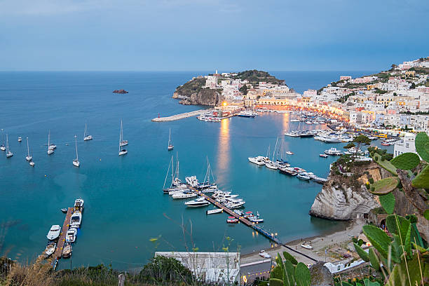 Photo of Ponza scenic view at blue hour.