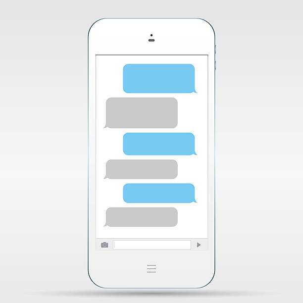 Smartphone With Text Messaging vector art illustration