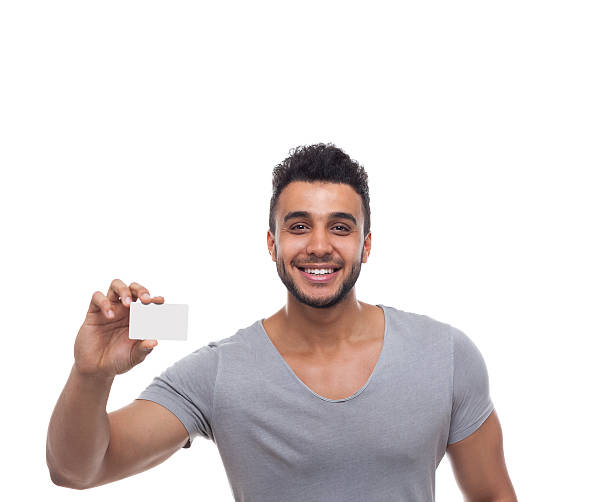 istock Casual Man Displaying Blank Board Happy Smile 543456712