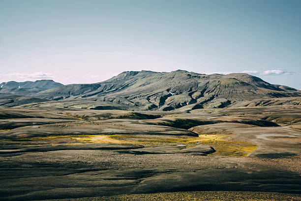 istock Landscape with moss in Iceland. Mountain and volcanic area 543460260