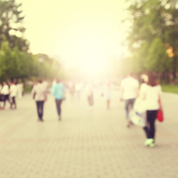 istock Blurred image of people on the street. 543462054
