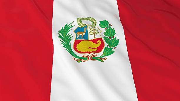 Peruvian Flag HD Background - Flag of Peru 3D Illustration