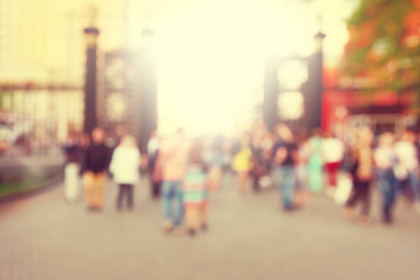 istock Blurred image of people in the city. 543462916