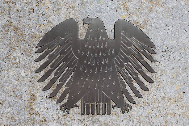 águia alemã (águia alemã), o logótipo do alemão bundestag - chancellery imagens e fotografias de stock