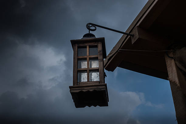 istock Old lantern in the ancient European city 543464076