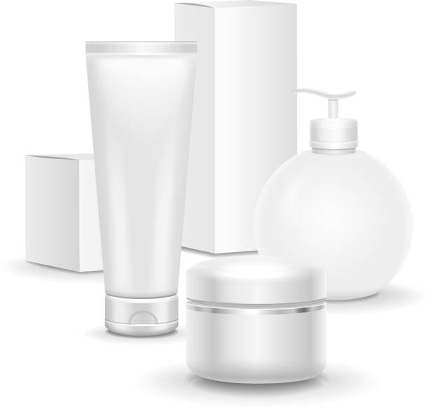 istock Set of cosmetic products on a white background. package collection 543464284