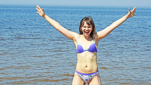 istock Young woman on Baltic Sea. 543465428