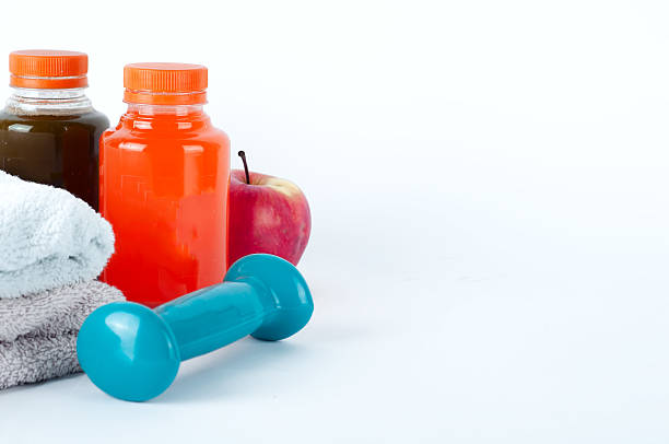 istock Fitness concept with dumbbells 543465606