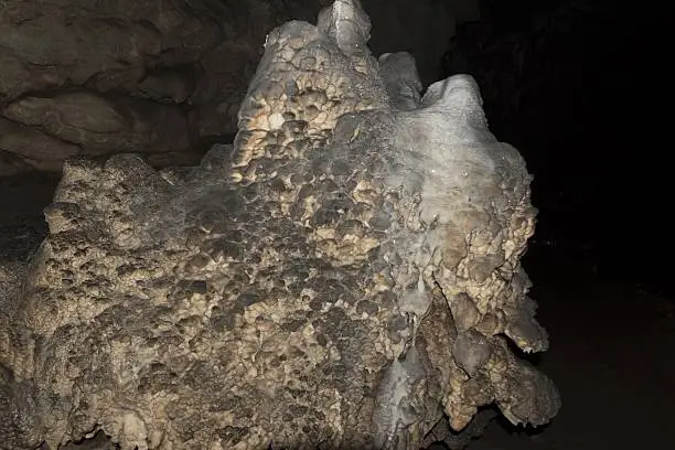 Luminous stone-object inside of Ice cave