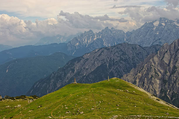 istock Green meadow in Dolomites, Italy 543470540