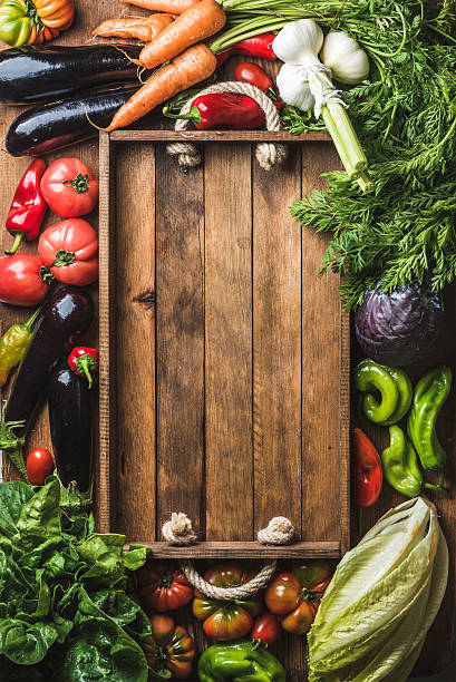 Fresh raw ingredients for healthy cooking or salad making with