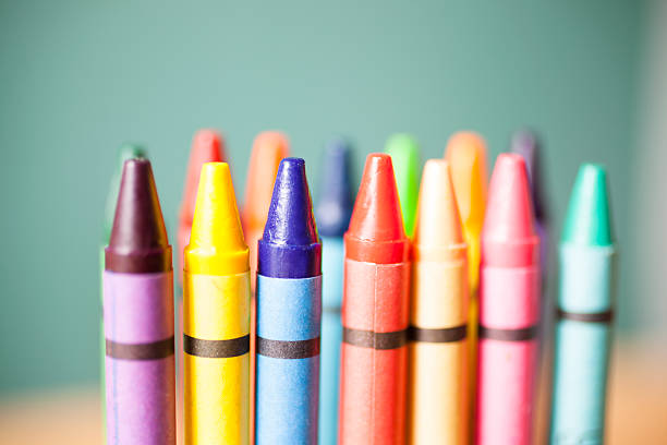 istock Back to school.  Education.  Close-up.  Colorful crayons in a row. 543478914