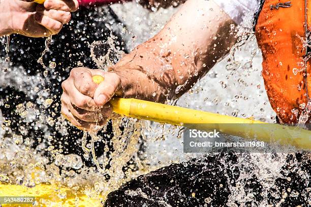 Gripping The Paddle Through Sunshine Falls Royal Gorge Co Stock Photo - Download Image Now