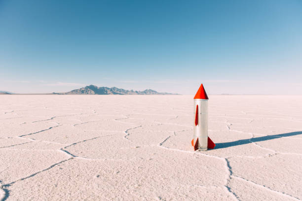 istock Homemade Rocket on Utah Salt Flats 543481334