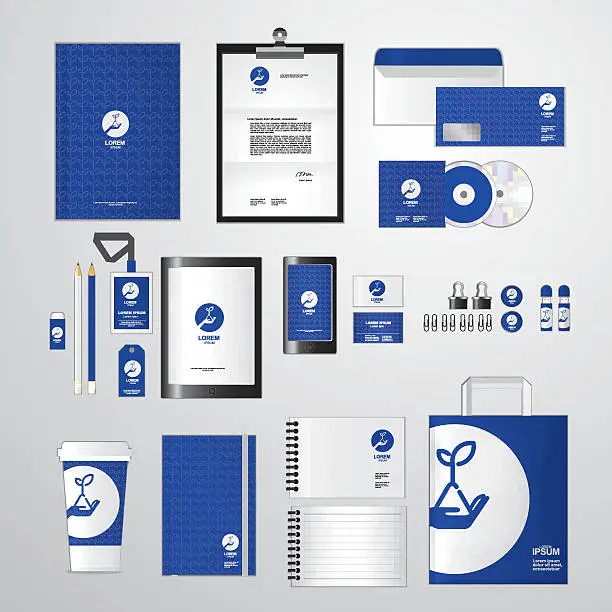 Vector illustration of corporate identity template for your business, set 11