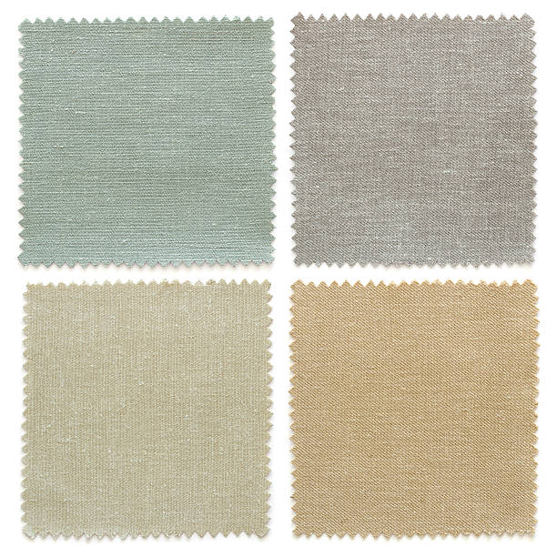 set di texture campioni di tessuto swatch - fabric swatch immagine foto e immagini stock