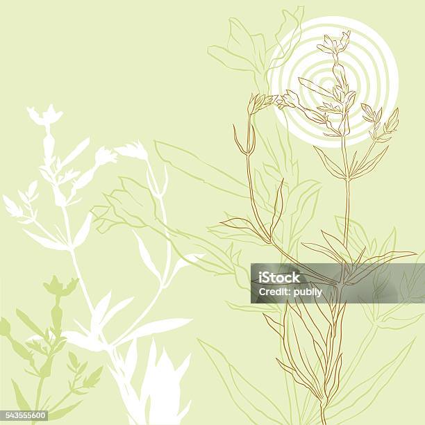 Ilustración de Fondo De Flores Silvestres y más Vectores Libres de Derechos de Abstracto - Abstracto, Acurrucado, Amor - Sentimiento
