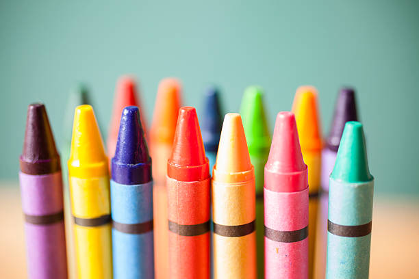 istock Back to school.  Education.  Close-up.  Colorful crayons in a row. 543556704