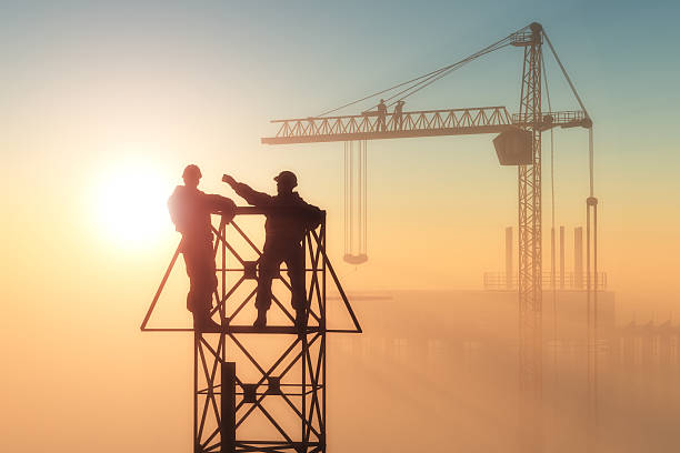 istock Silhouette of a worker 543557494