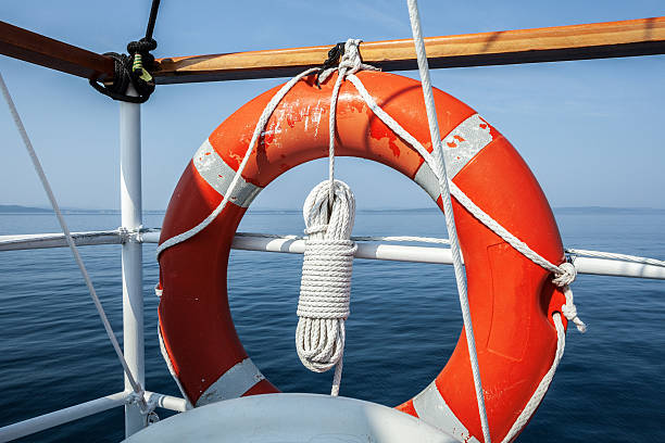 istock Life preserver on the ship fence 543562230