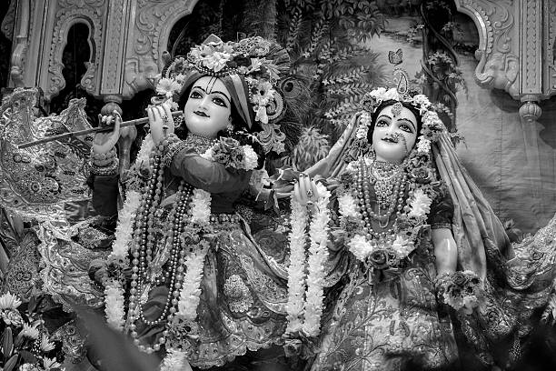 Hindu God Krishna With His Wife Radha Stock Photo - Download Image Now -  Krishna, Radha, Adult - iStock