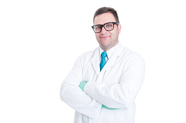 istock Male scientist smiling and posing with arms crossed 543567064