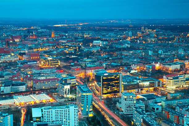 istock Wroclaw evening panorama of the city 543567232
