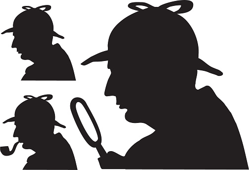 This is silhouette of famous detective Sherlock Holmes.