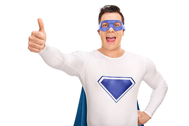 istock Joyful superhero giving a thumb up 543569030