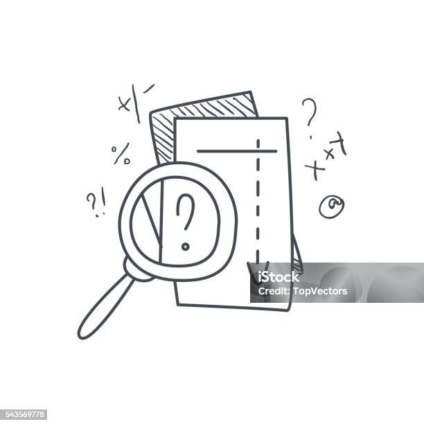 Problem Solving Drawing Math Math Problem Solvong Process Stock Illustration - Download Image Now ...