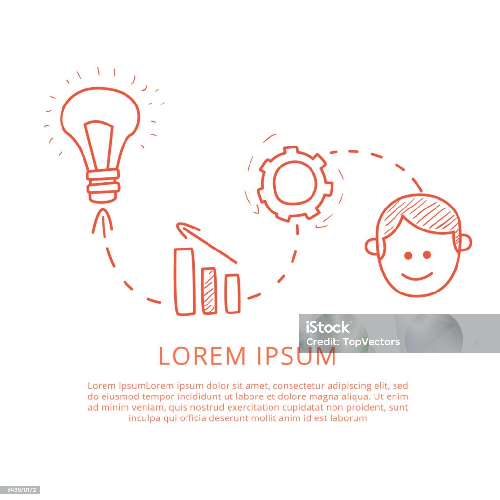 Design Process Funny Brainstorm Process Funny Hand Drawn Illustration Stock Illustration ...