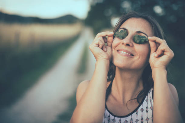 istock Natural beauty remedy: relax with leaves 543571080
