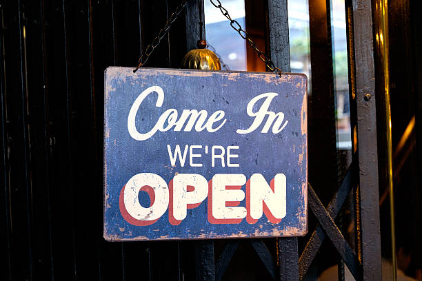 istock Open sign on the door 543571398