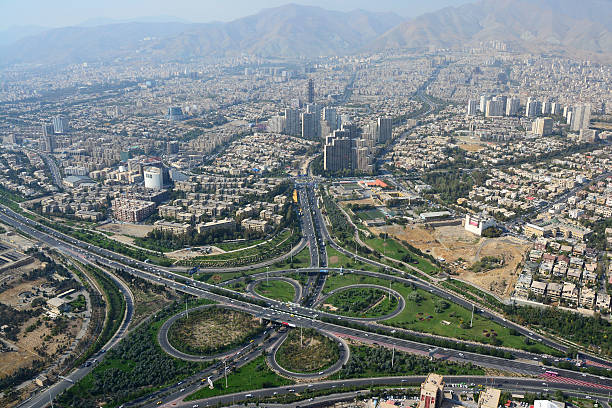 istock Road junction and buildings in north Tehran, Iran 543571714