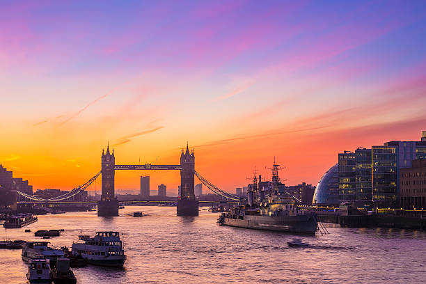 istock London, England - Tower Bridge and HMS Belfast cruiser 543573200